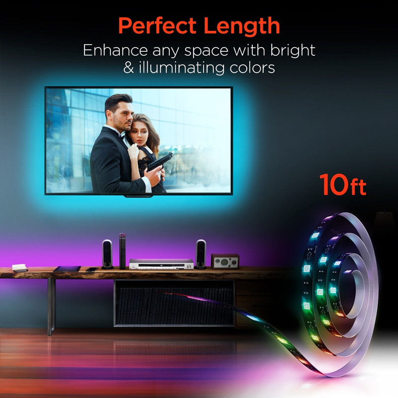 HyperGear HyperNova LED Strip Lights 10ft Multi-Color & Adjustable (15